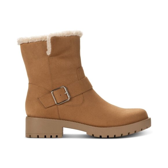 90$ Style & Co Fleurr Belt Lug Sole Chelsea Boot Women's Size 7 US Chestnt Brown - Picture 2 of 2